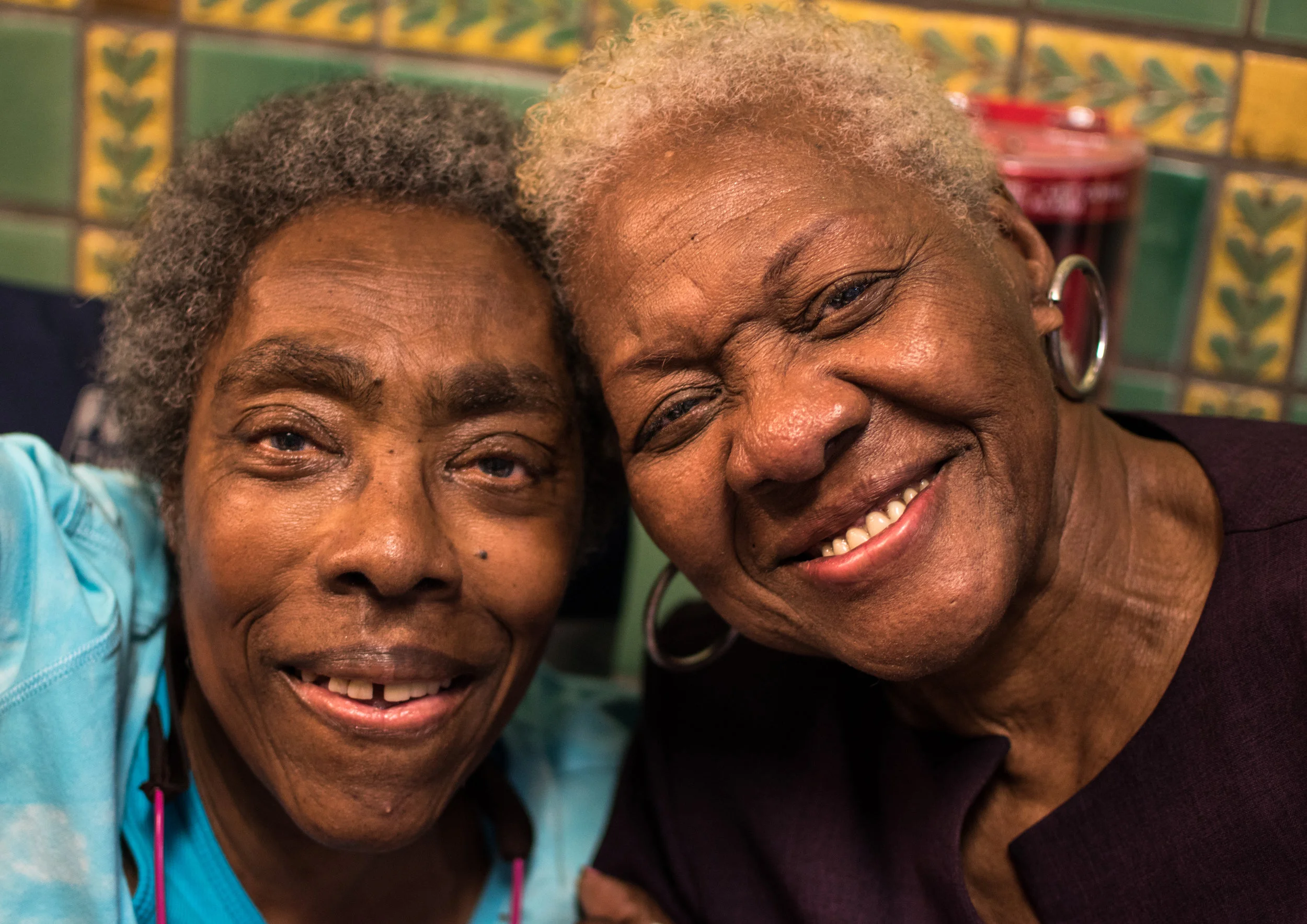 L to R: Ramona Africa and her mother Eleanor Johnson on June 8,2019.  photo: Joe Piette