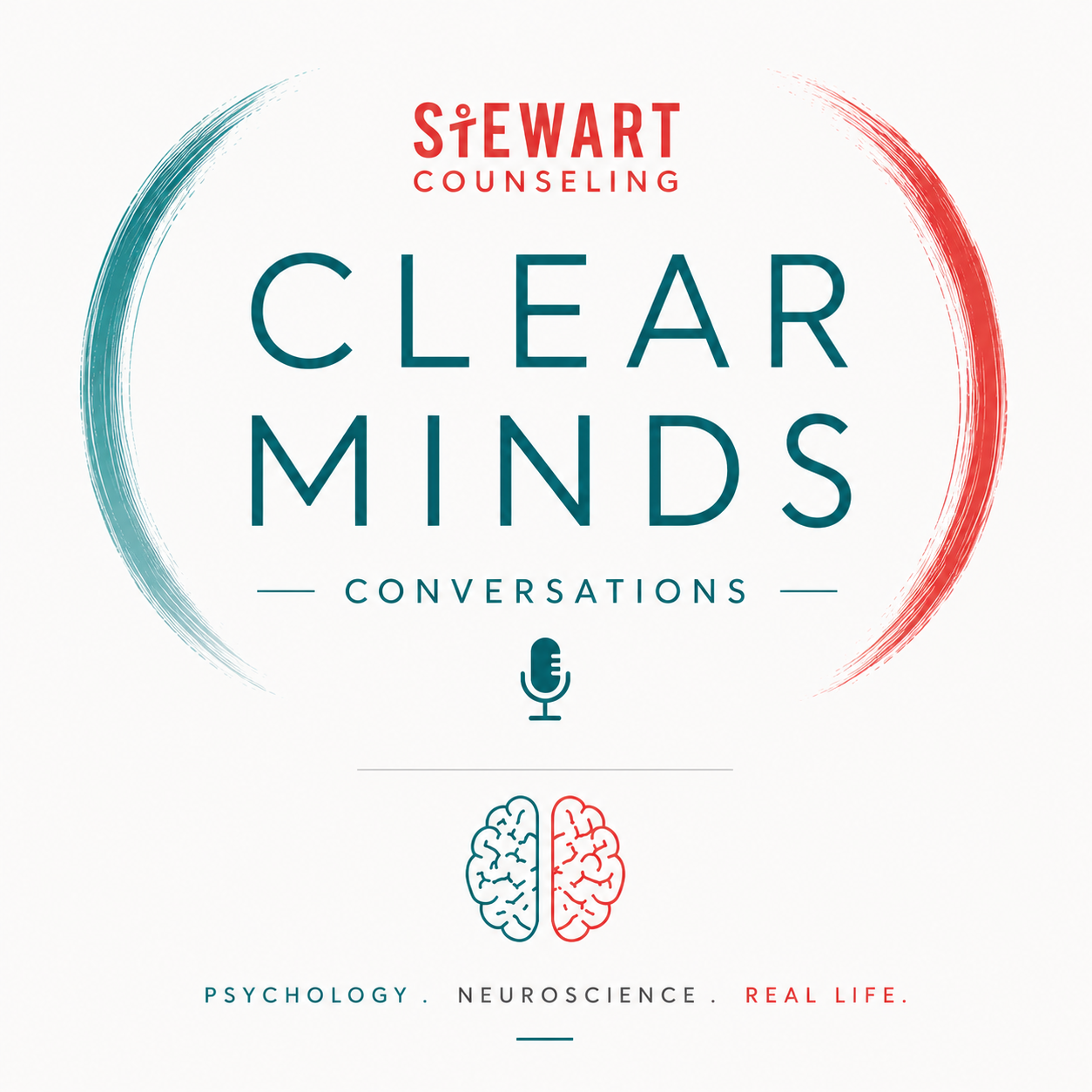 Clear Minds Conversations podcast discussing psychology, neuroscience, court-involved therapy, reunification therapy, family systems, and emotional health