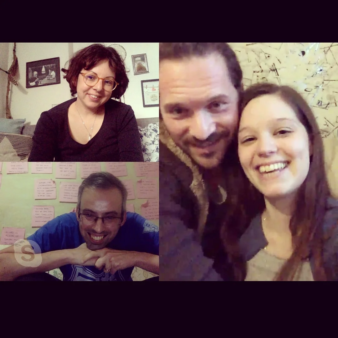 Skype meeting with Savo and Sarah for Malta to Berlin regarding Life Improvised