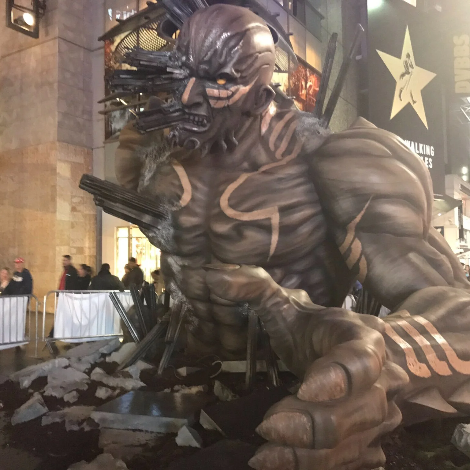   [FINAL FANTASY XV - 30 foot Titan]  30 ft larger than life Titan at Hollywood &amp; Highland   Video recap here .  Photos here .  Interactive photobooth here . 