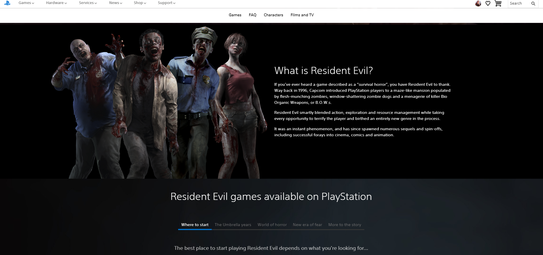 Resident Evil - PlayStation Franchise Website