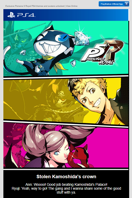 Persona 5 Royal - Lifecycle Trigger CRM Marketing Campaign