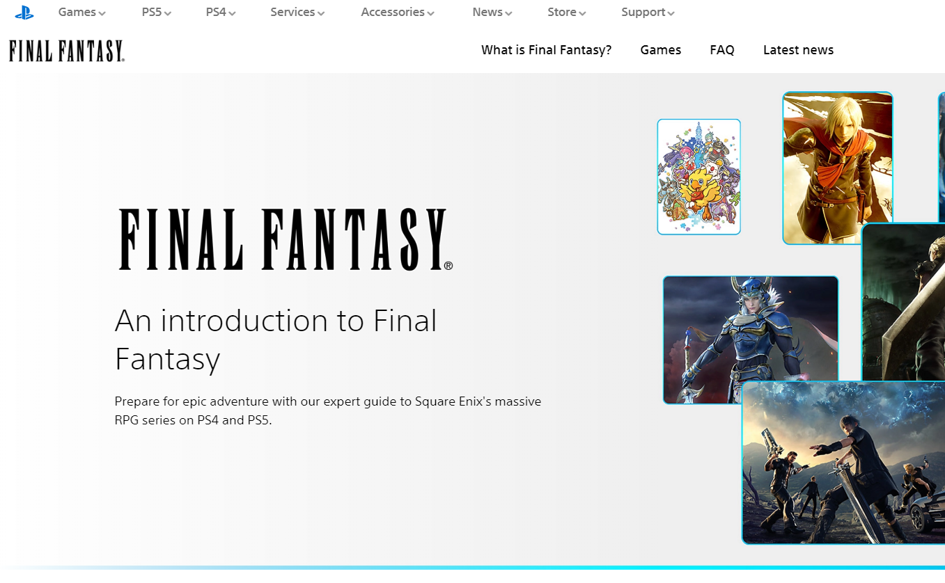 FINAL FANTASY - PlayStation franchise website