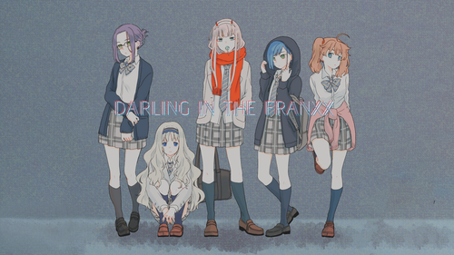 Classic Anime darling in the franxx characters Zero Two High