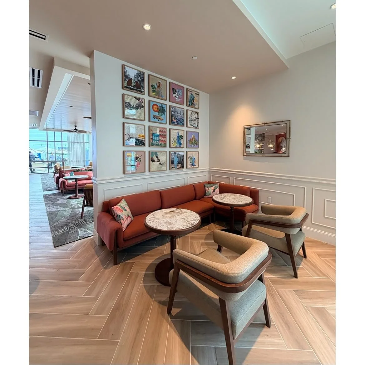 The Challenge: 16 unique artworks, all custom and inspired by 1950s Havana&hellip; including a literary twist?

The Solution: Our studio artists immersed themselves in color, cars, architecture, music, and - most importantly - the people of Havana. (