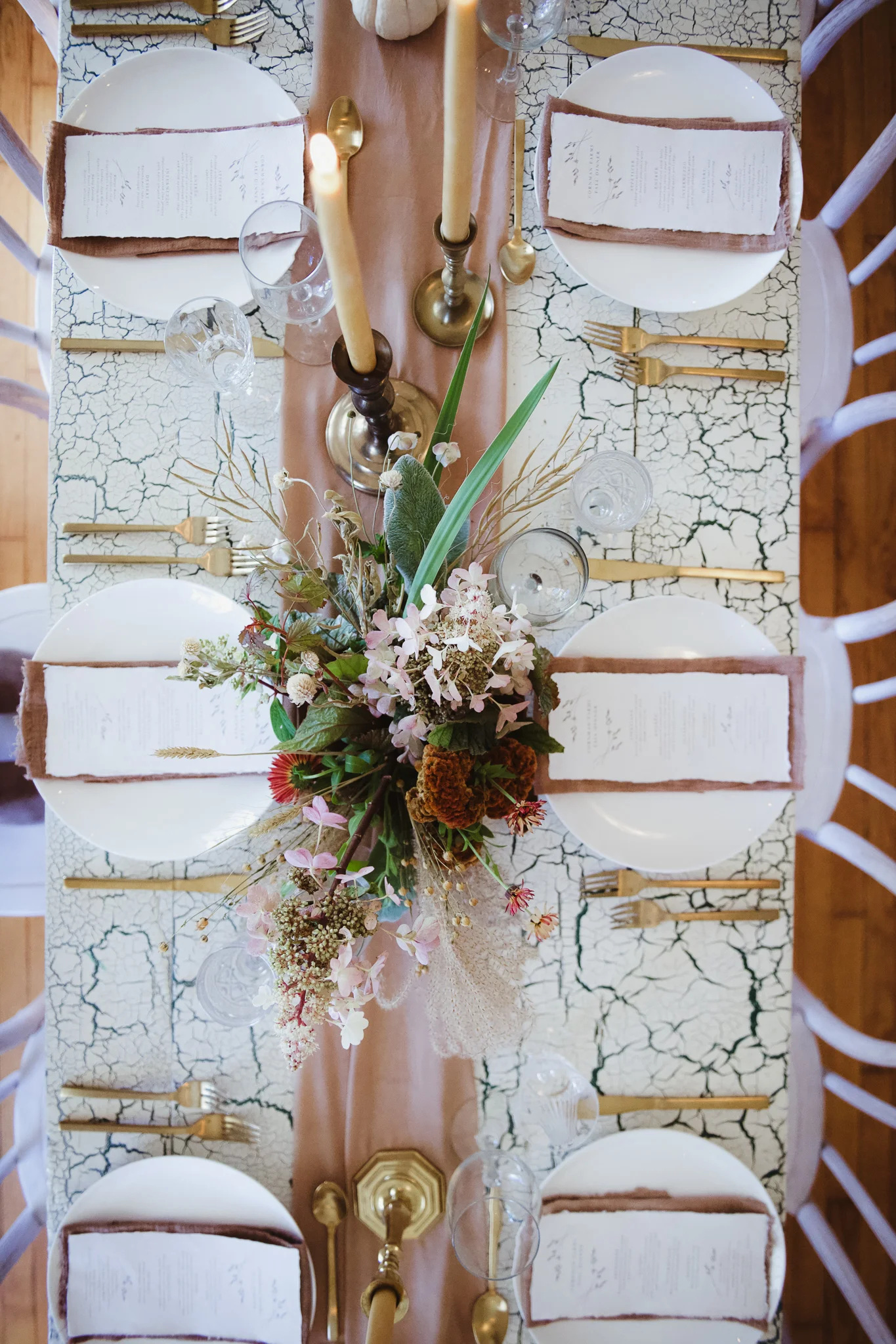 Menus designed by Jade Social on Silk & Willow recycled cotton handmade paper.