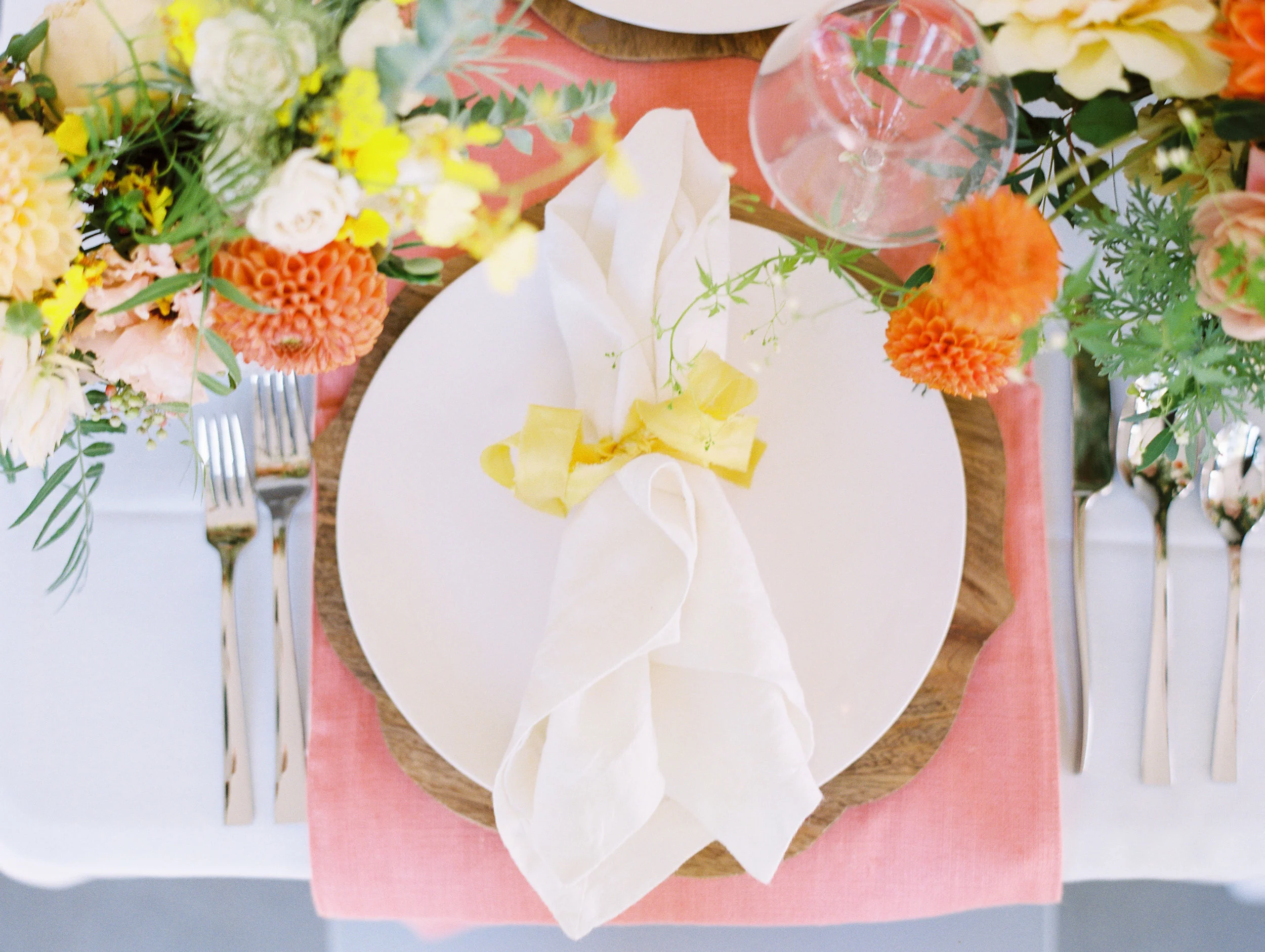 Photography: Ashley Slater Photography Floral: Windflower Design Co Ribbon: Rosemarine Textiles 1” chiffon ribbon in Dusty Rose Ribbon: Rosemarine Textiles 1” habotai ribbon in Sunny Yellow Stationary: Sable and Gray Paper Co Planning & Design: Sarah Rhodes Boyce Weddings