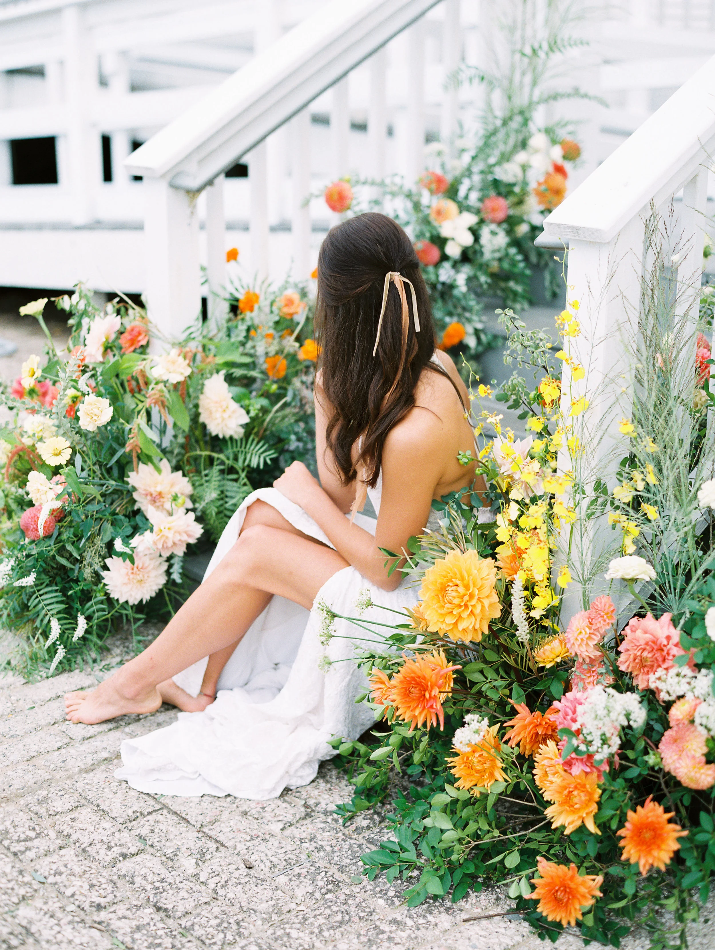 Photography: Ashley Slater Photography Floral: Windflower Design Co Ribbon: Rosemarine Textiles 1” chiffon ribbon in Dusty Rose Ribbon: Rosemarine Textiles 1” habotai ribbon in Sunny Yellow Planning & Design: Sarah Rhodes Boyce Weddings