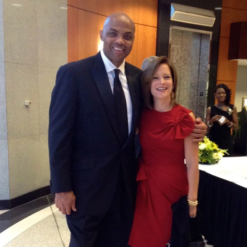 Liz with Charles Barkley