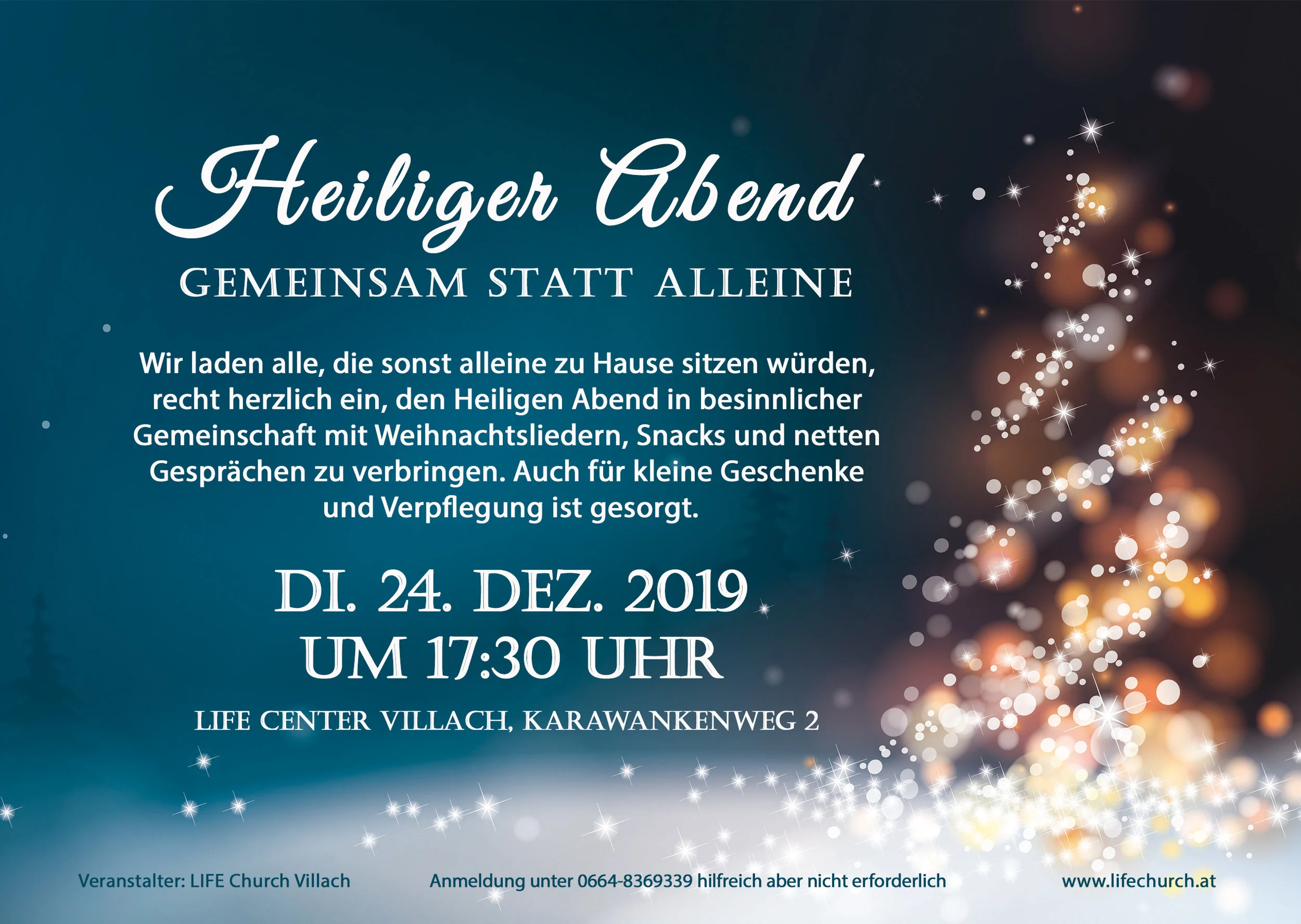 Heiliger Abend: gemeinsam statt alleine