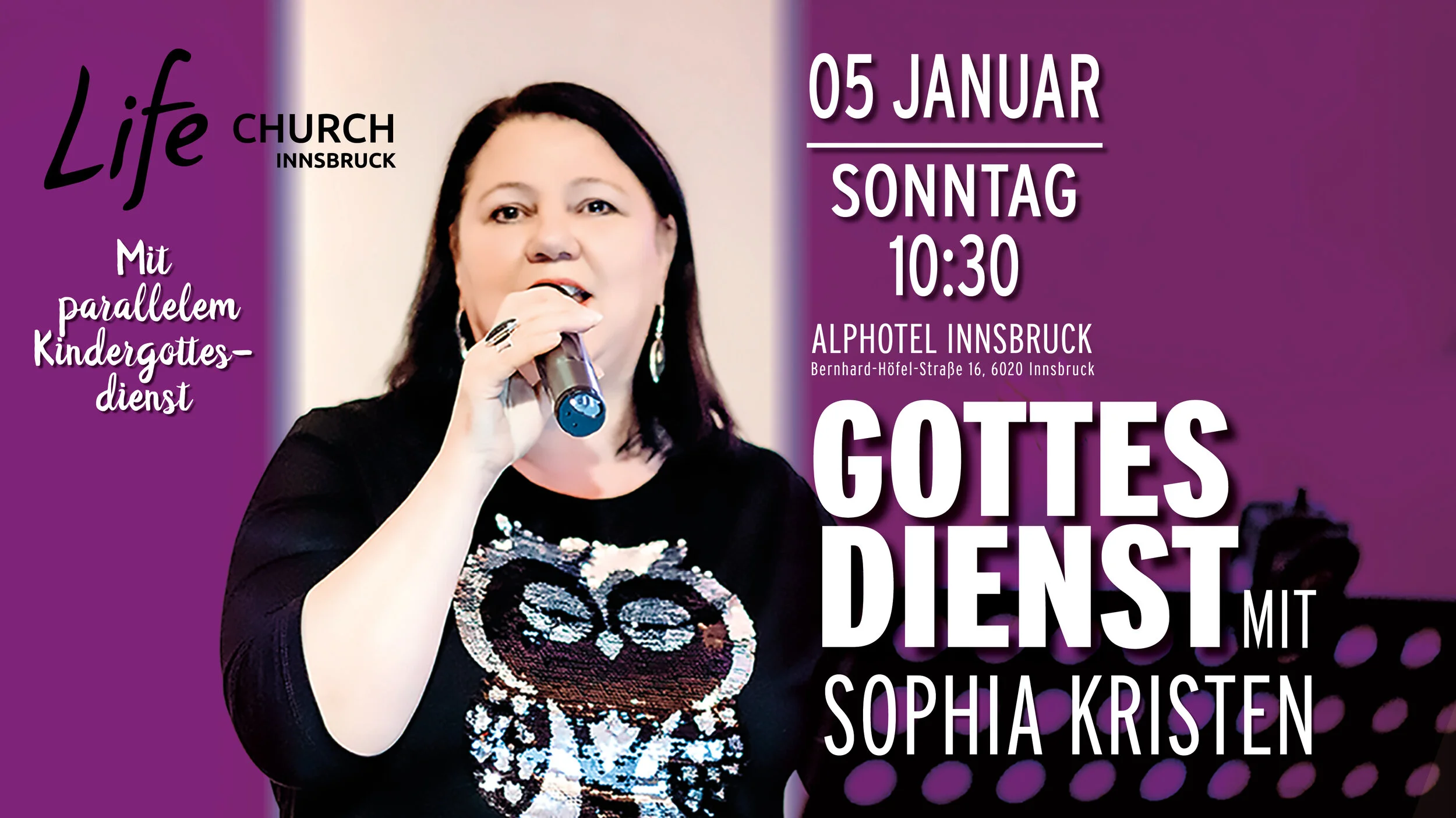 Gottesdienst mit Sophia Kristen