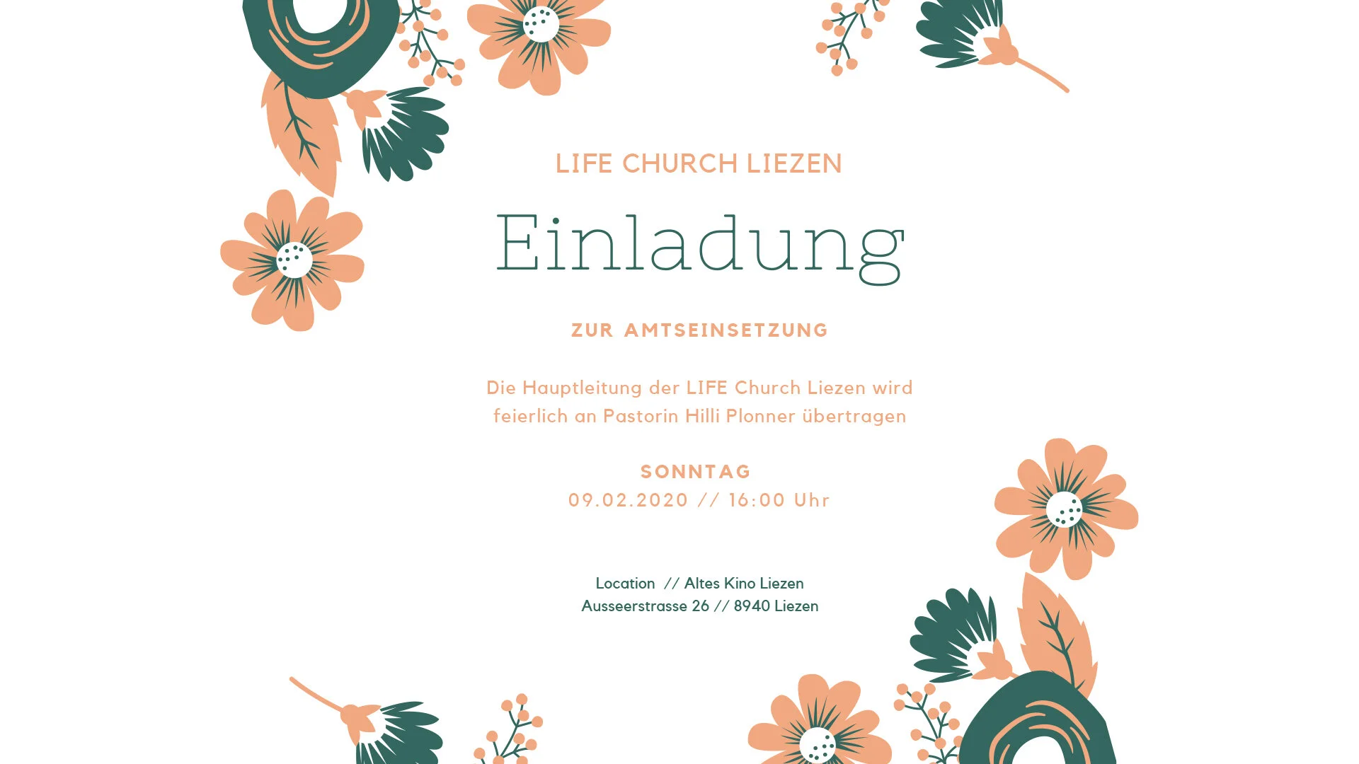 Gottesdienst - zur Amtseinsetzung