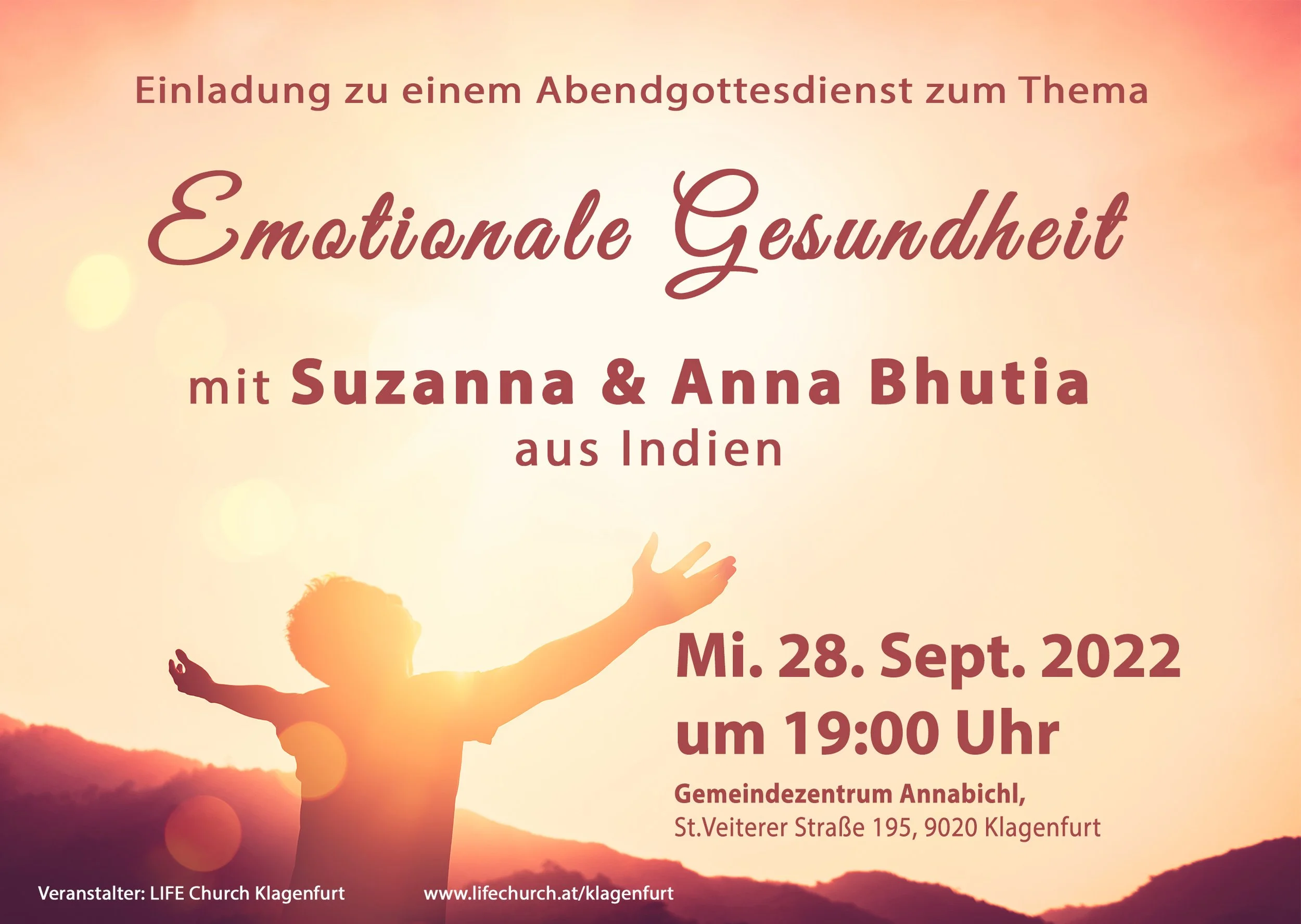 Abendgottesdients, Thema: Emotionale Gesundheit
