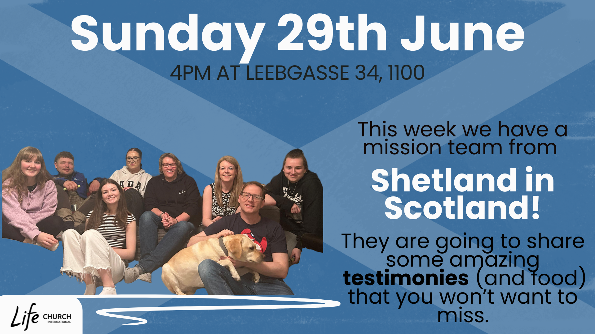 Sunday Service with Mission Team from Shetland Scotland