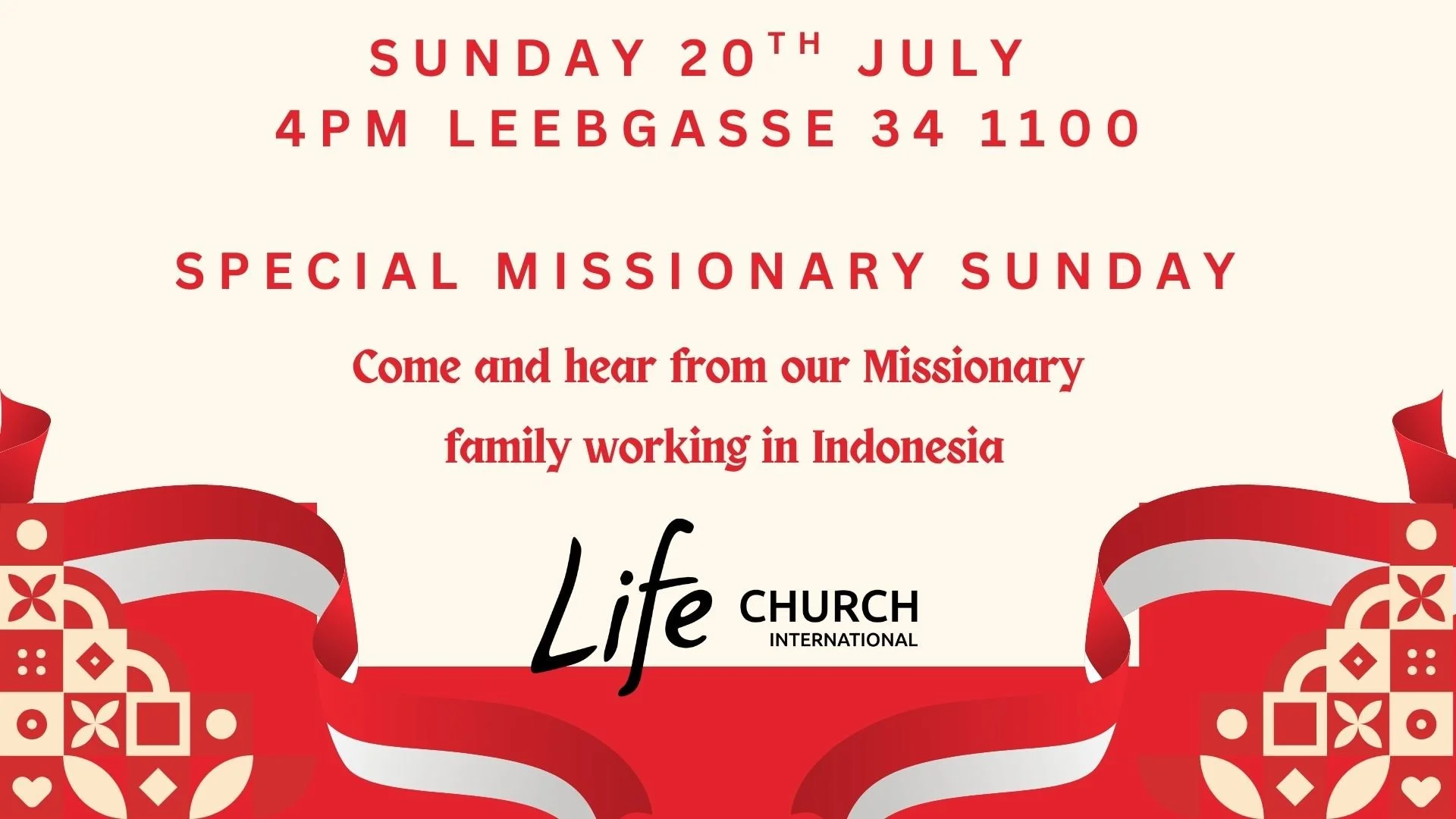 Sunday Service with Missionaries from Indonesia 