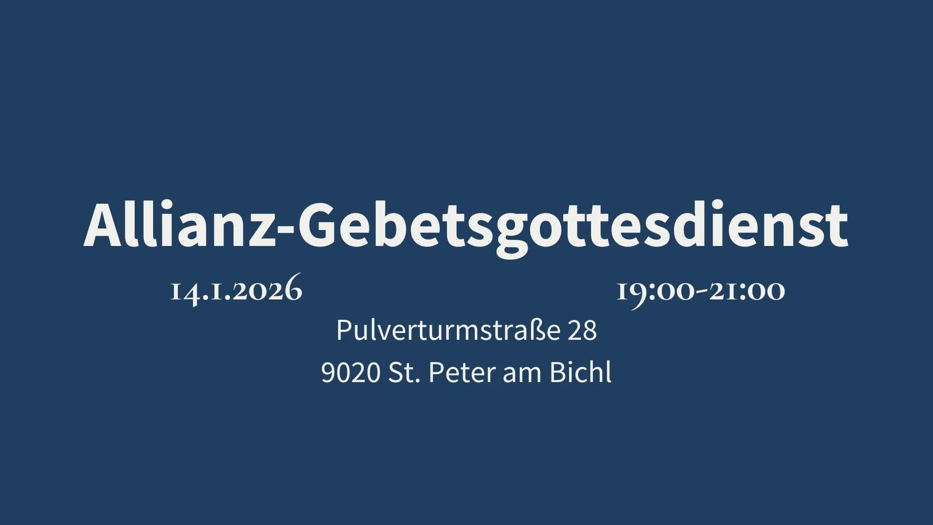 Allianzgottesdienst