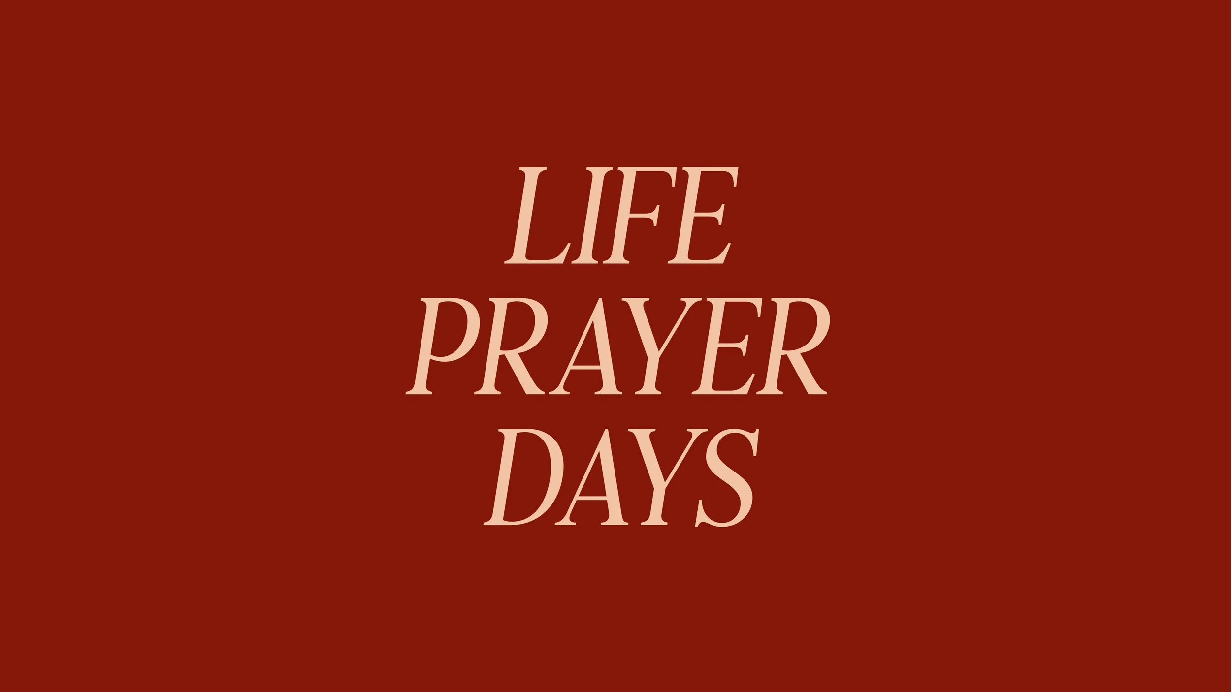 Gebet Online - LIFE Prayer Days