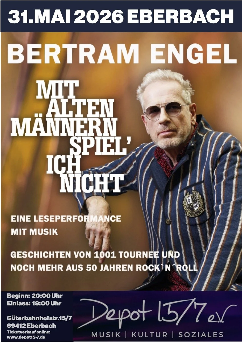 DEPOT 15/7 | BERTRAM ENGEL | LESUNG &amp; MUSIK