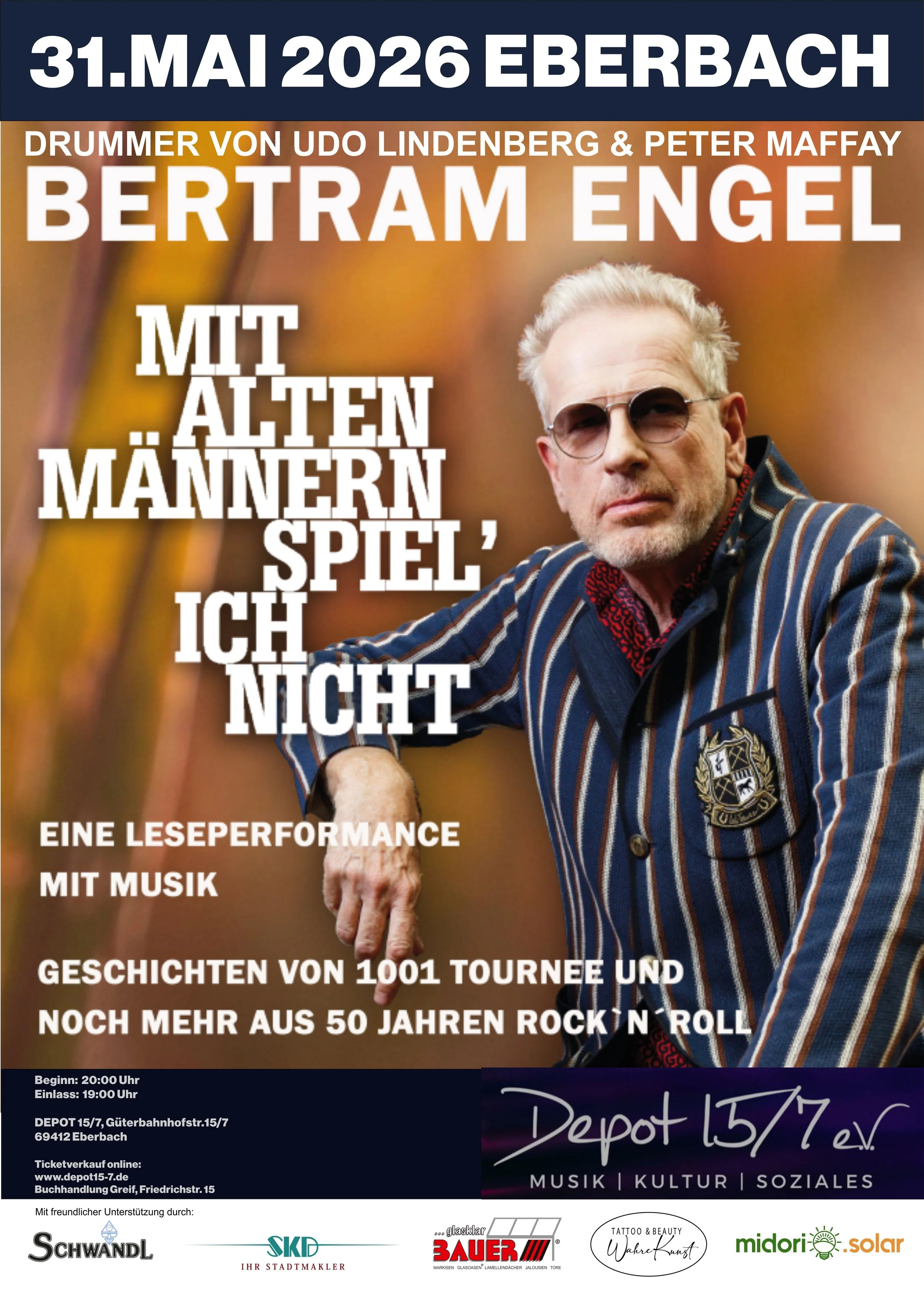 DEPOT 15/7 | BERTRAM ENGEL | LESUNG &amp; MUSIK