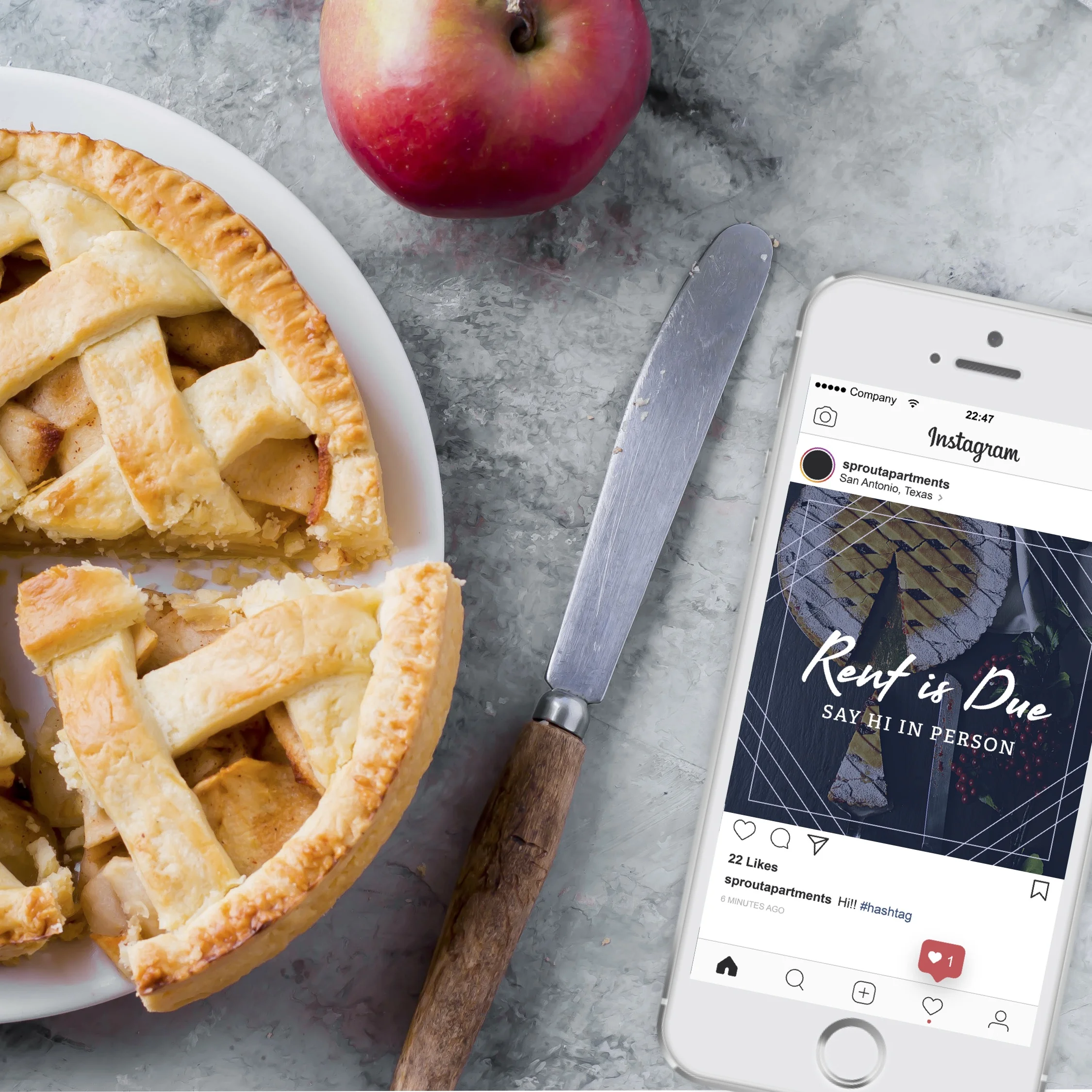 Rent Reminder... with Pie!