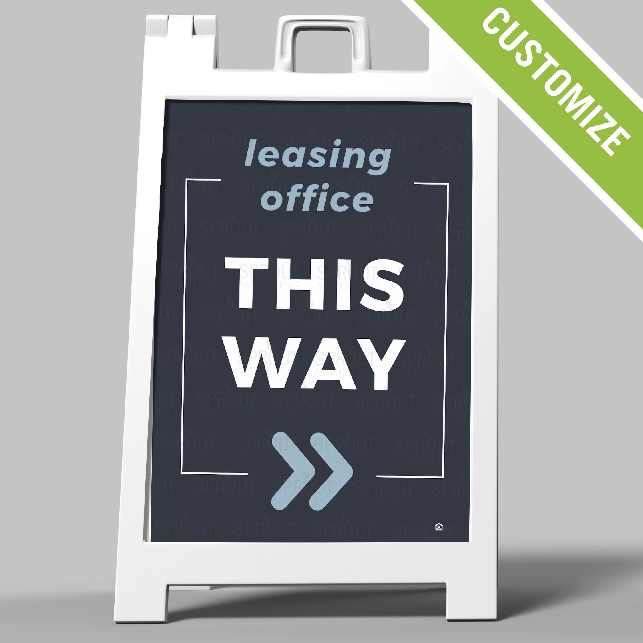 Customizable A-Frame Sign: Directional [SH1070-C]
