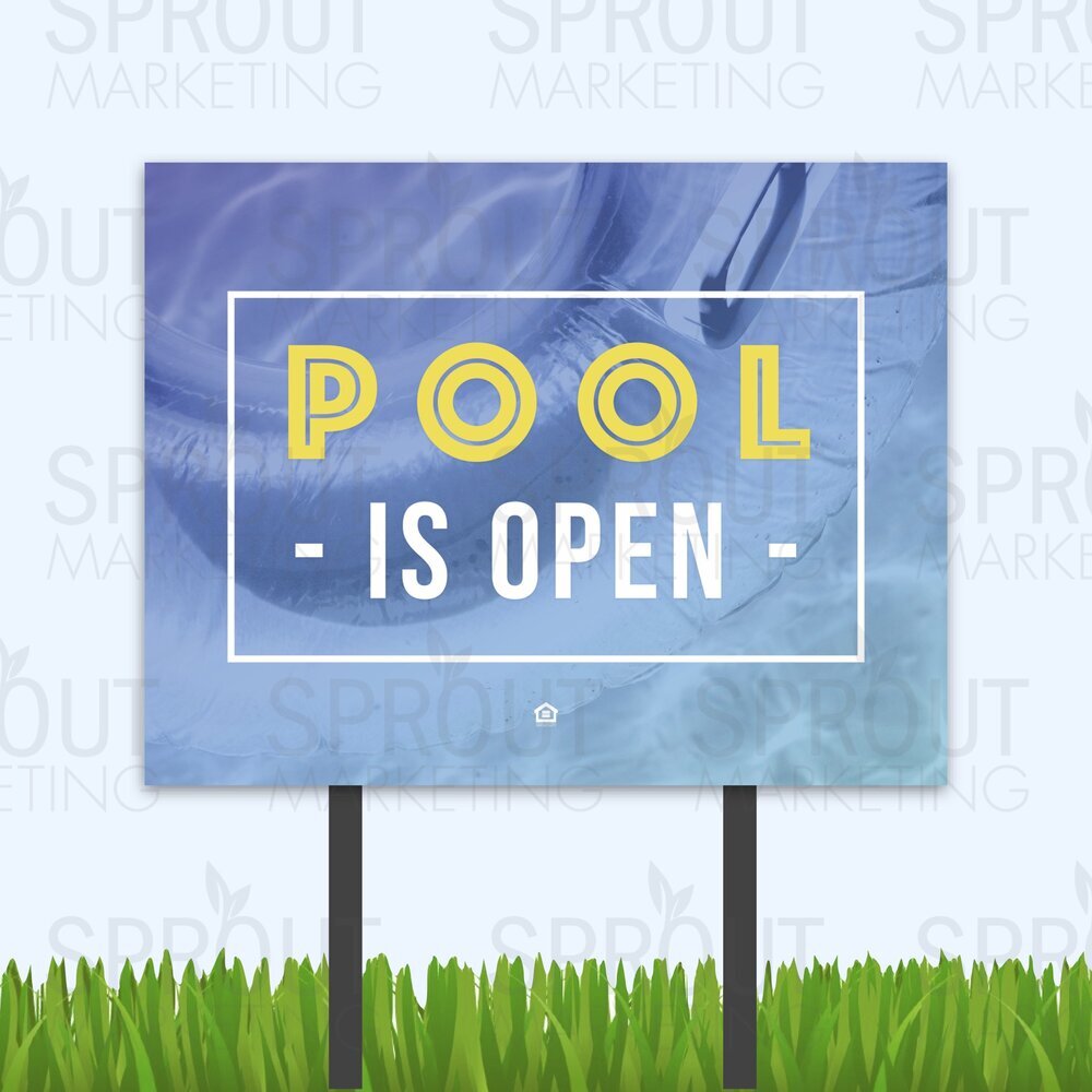 Bandit Sign: Edge of Summer Pool Open [61950]