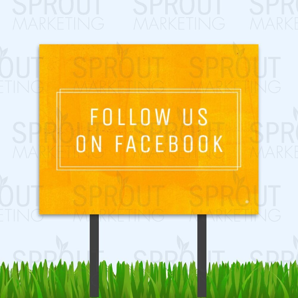 Bandit Sign: Simple Follow Us on Facebook [60851]