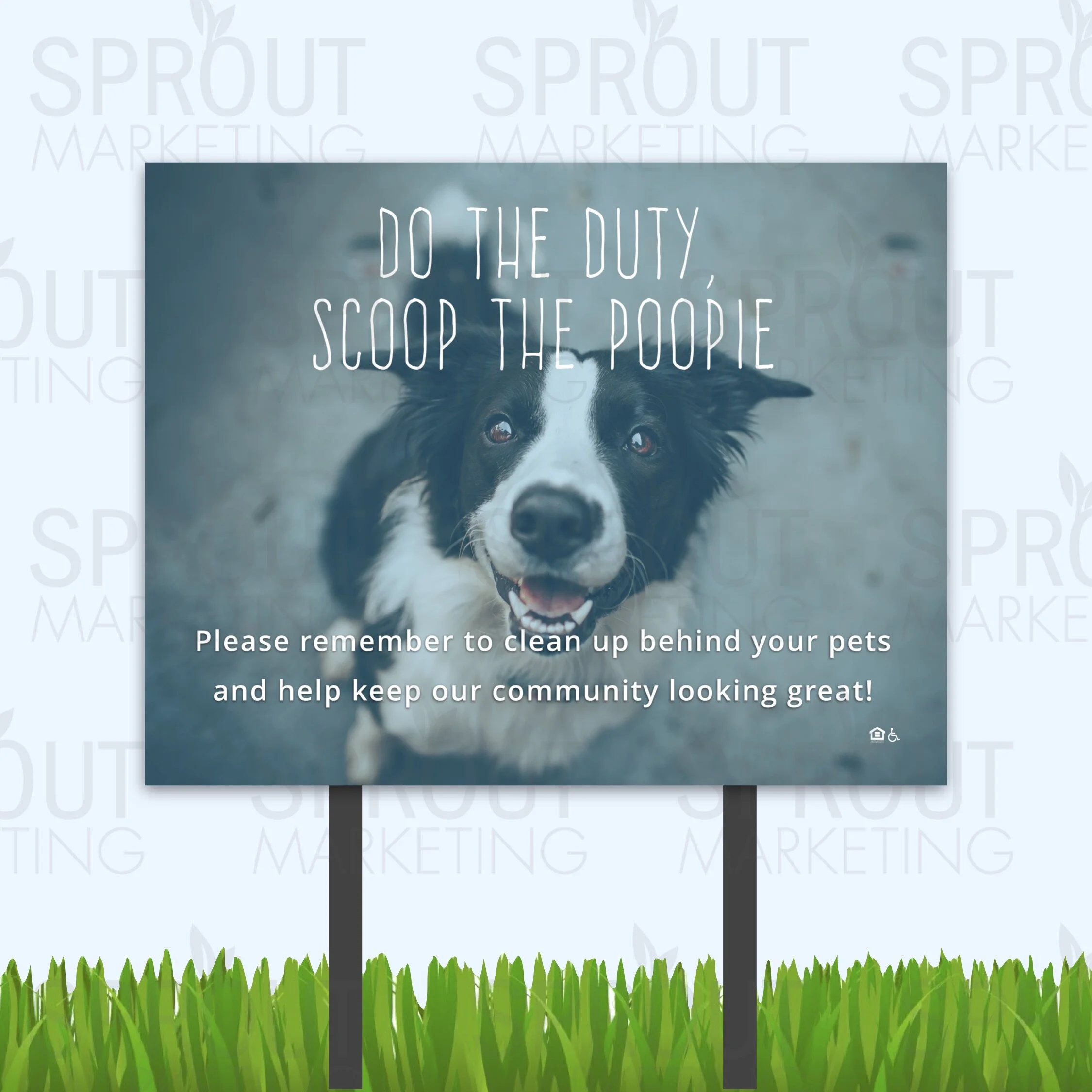 Bandit Sign: Blue Pet Pick-Up [60203]