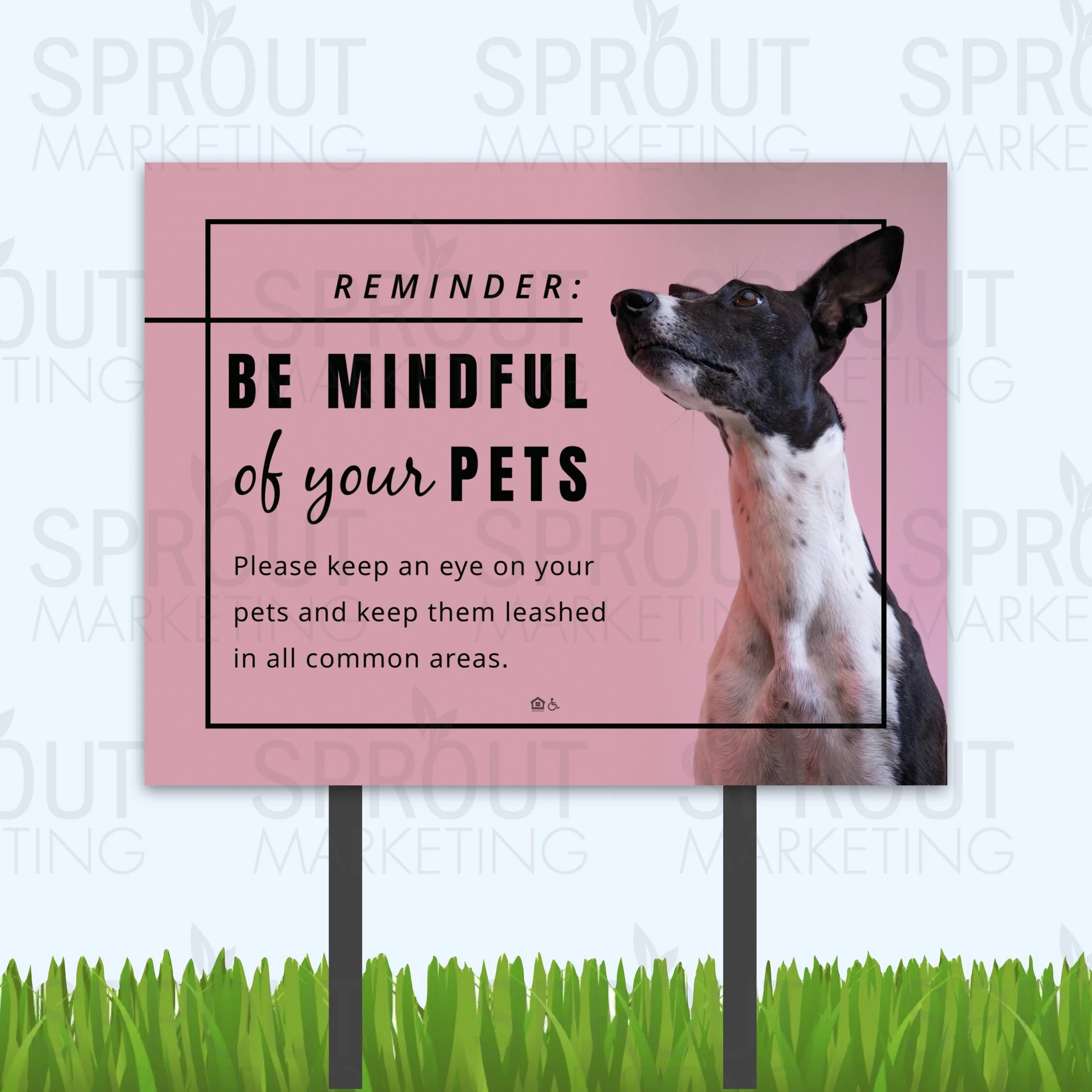 Bandit Sign: Pink Pet Pick-Up [60204]