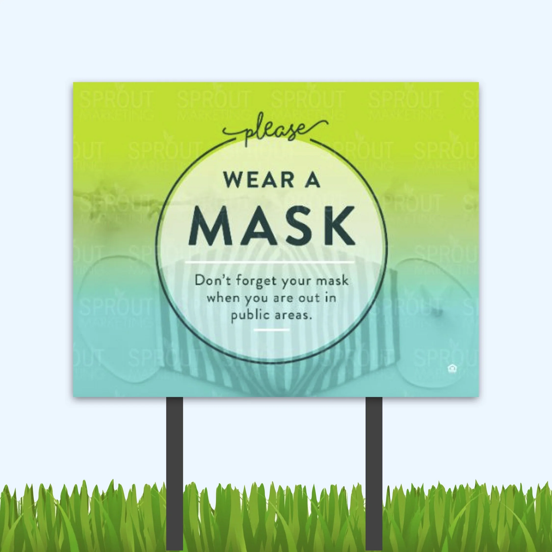 Bandit Sign: Circle Wear A Mask [61878]