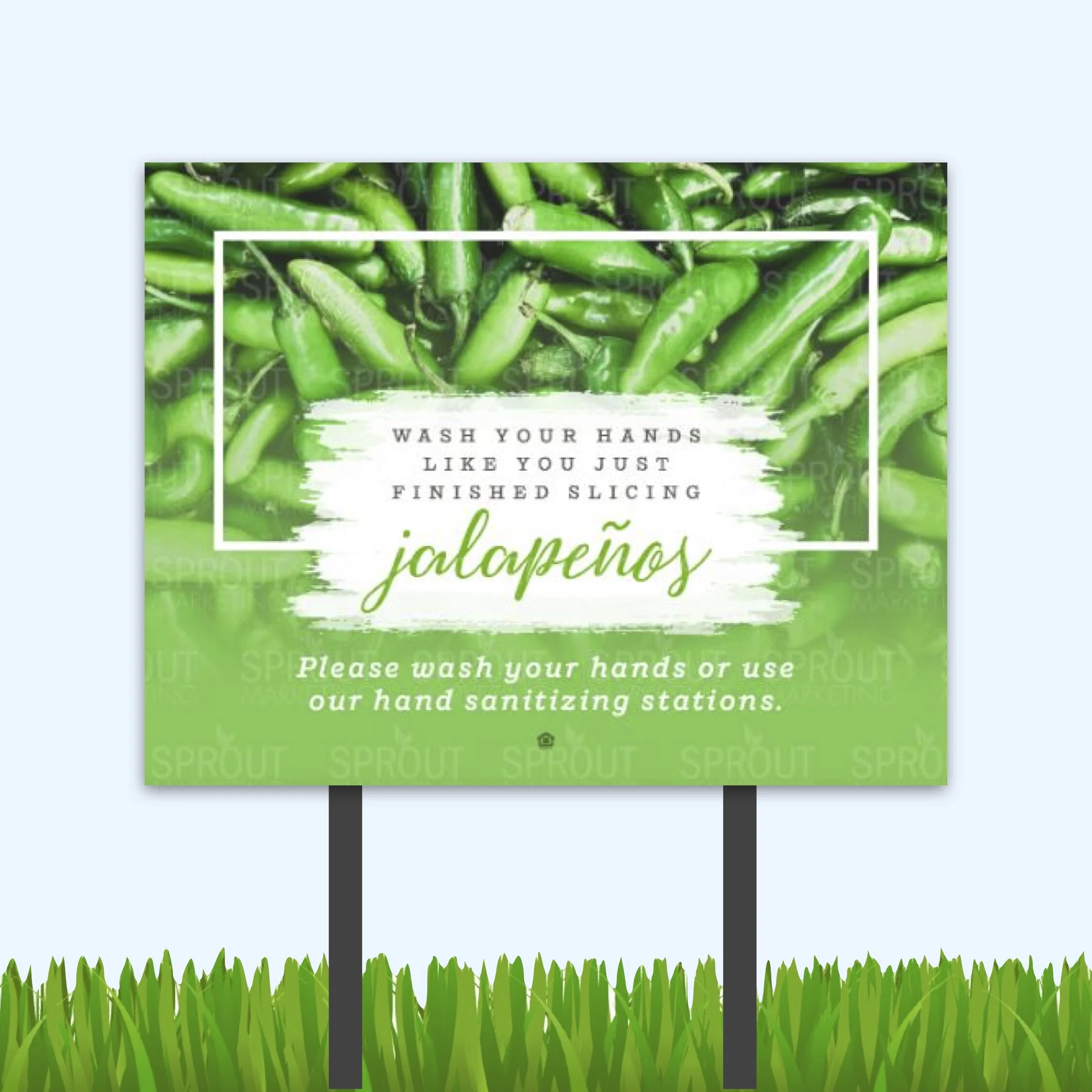 Bandit Sign: Jalapeno Wash Hands [61791]