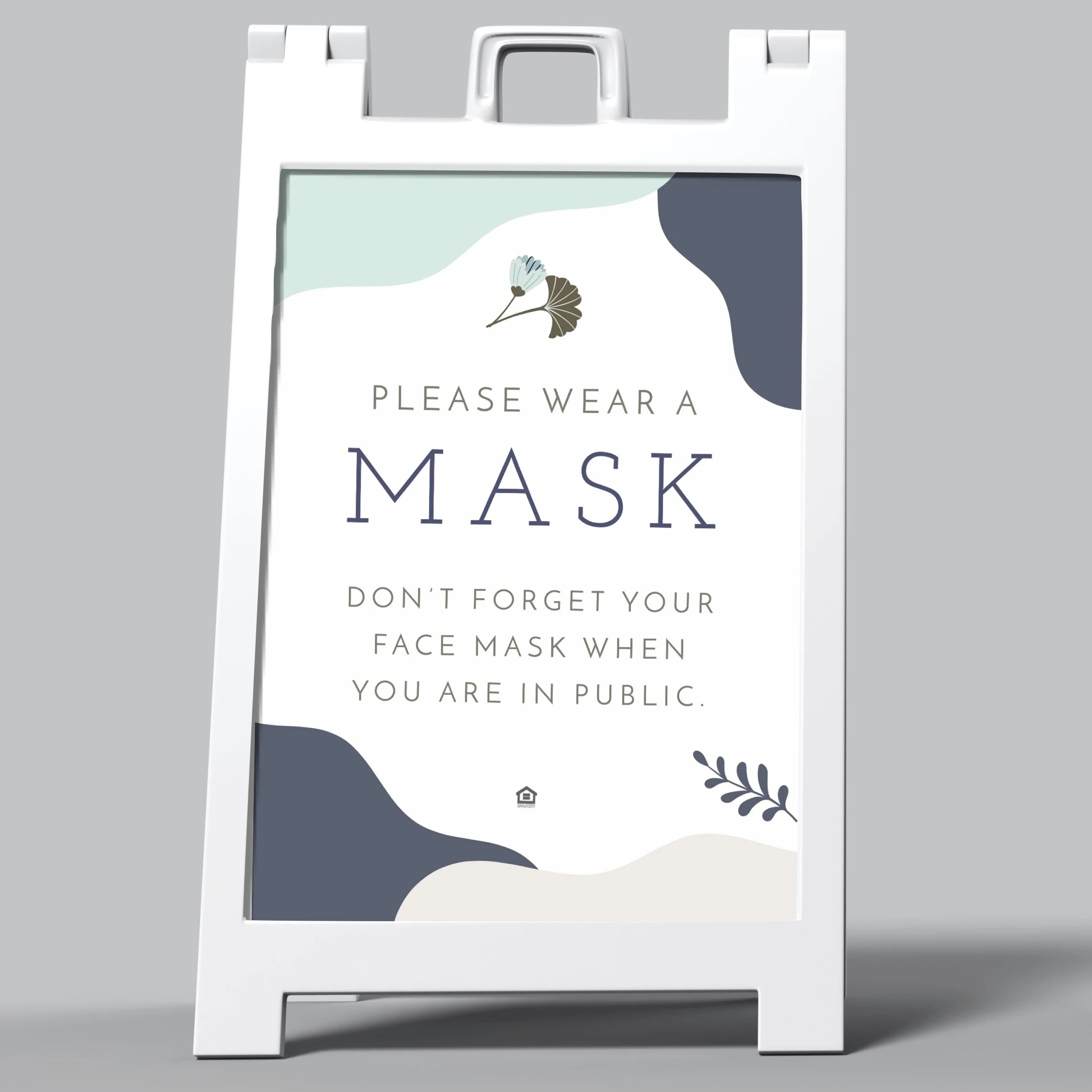 A-Frame Sign: Muted Fall Wear Mask [SH1085]
