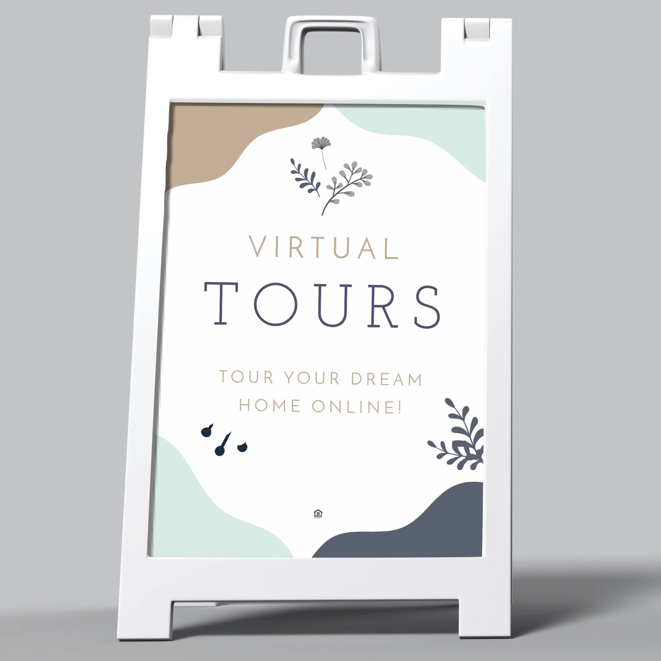 A-Frame Sign: Muted Fall Virtual Tours [SH1095]