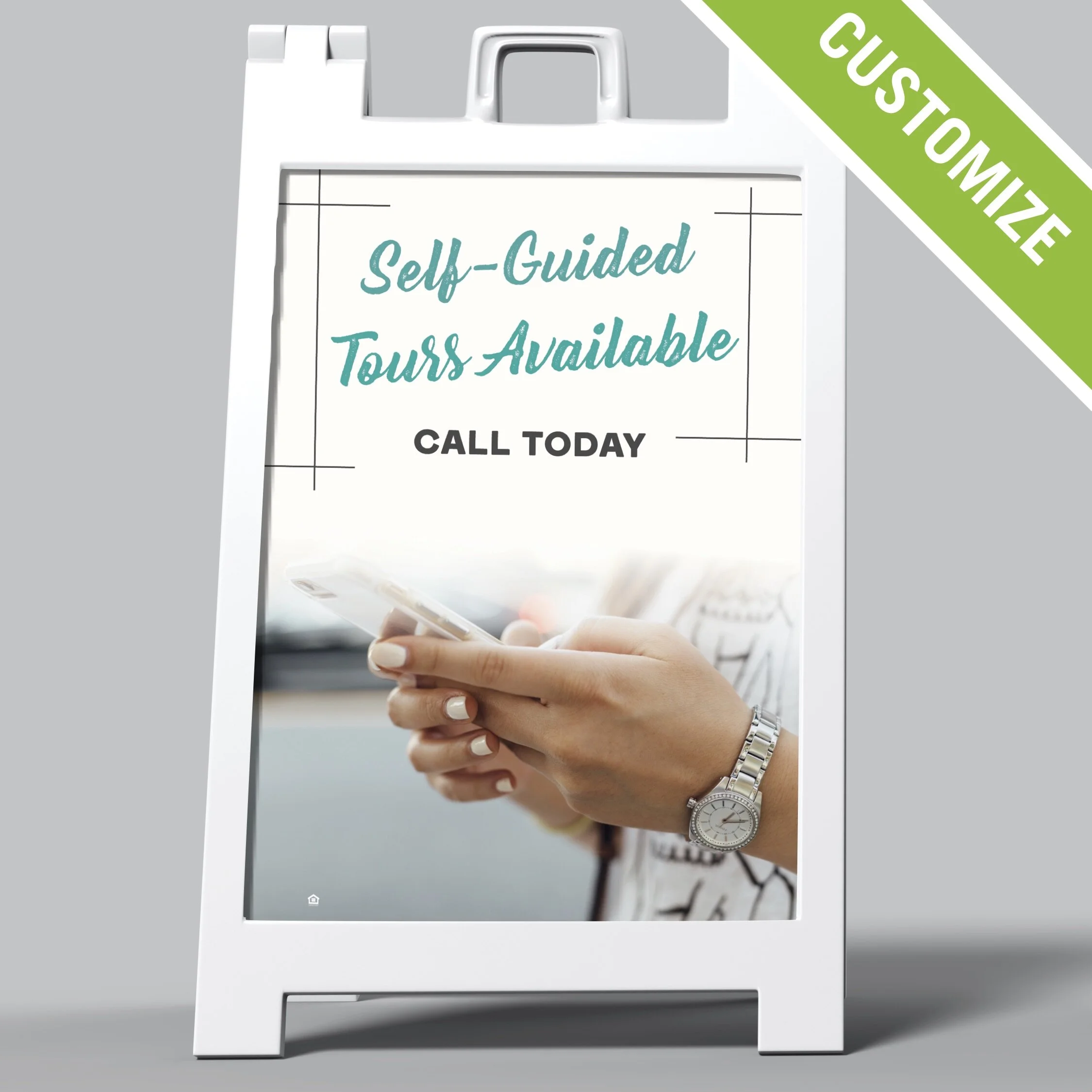 Customizable A-Frame Sign: Self-Guided Tours [SH1102-C]