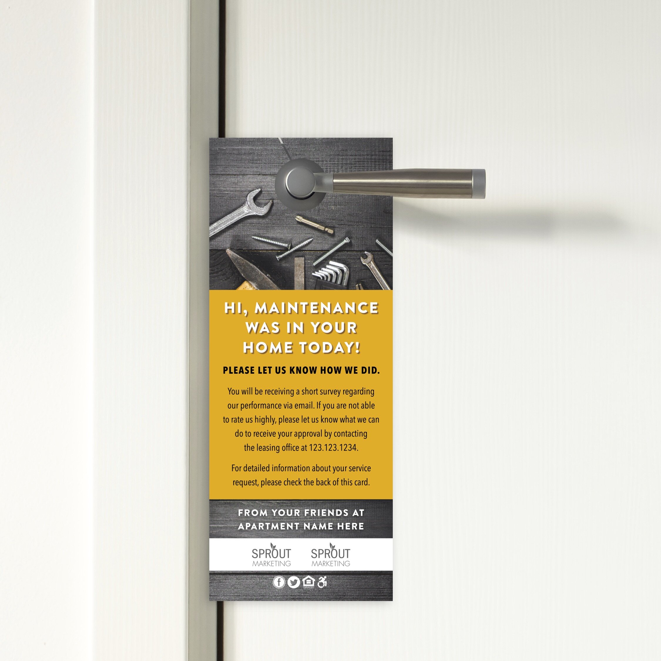 Door Hanger: Maintenance Survey [5061-C]