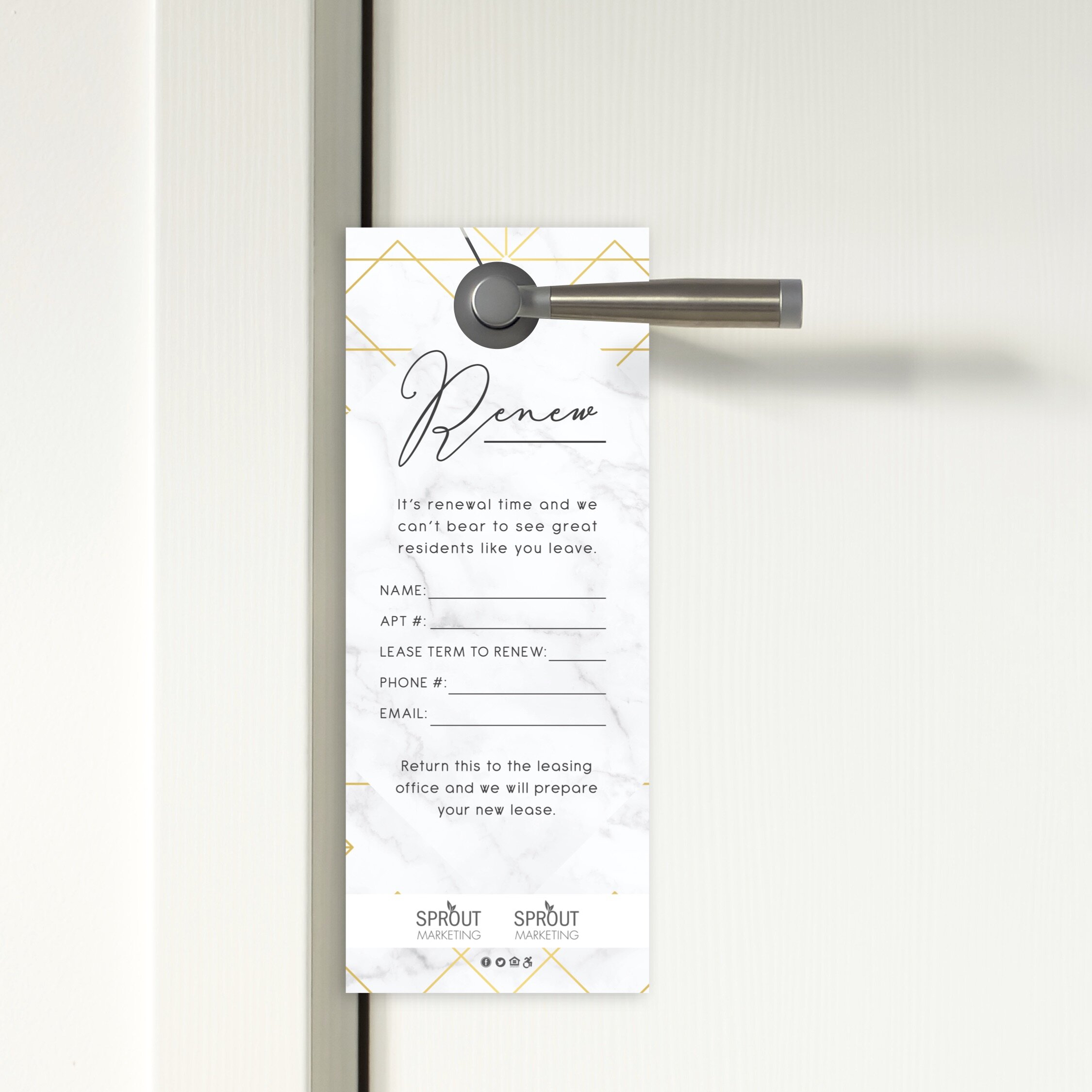 Door Hanger: Gold Renewal Form [5070-C]