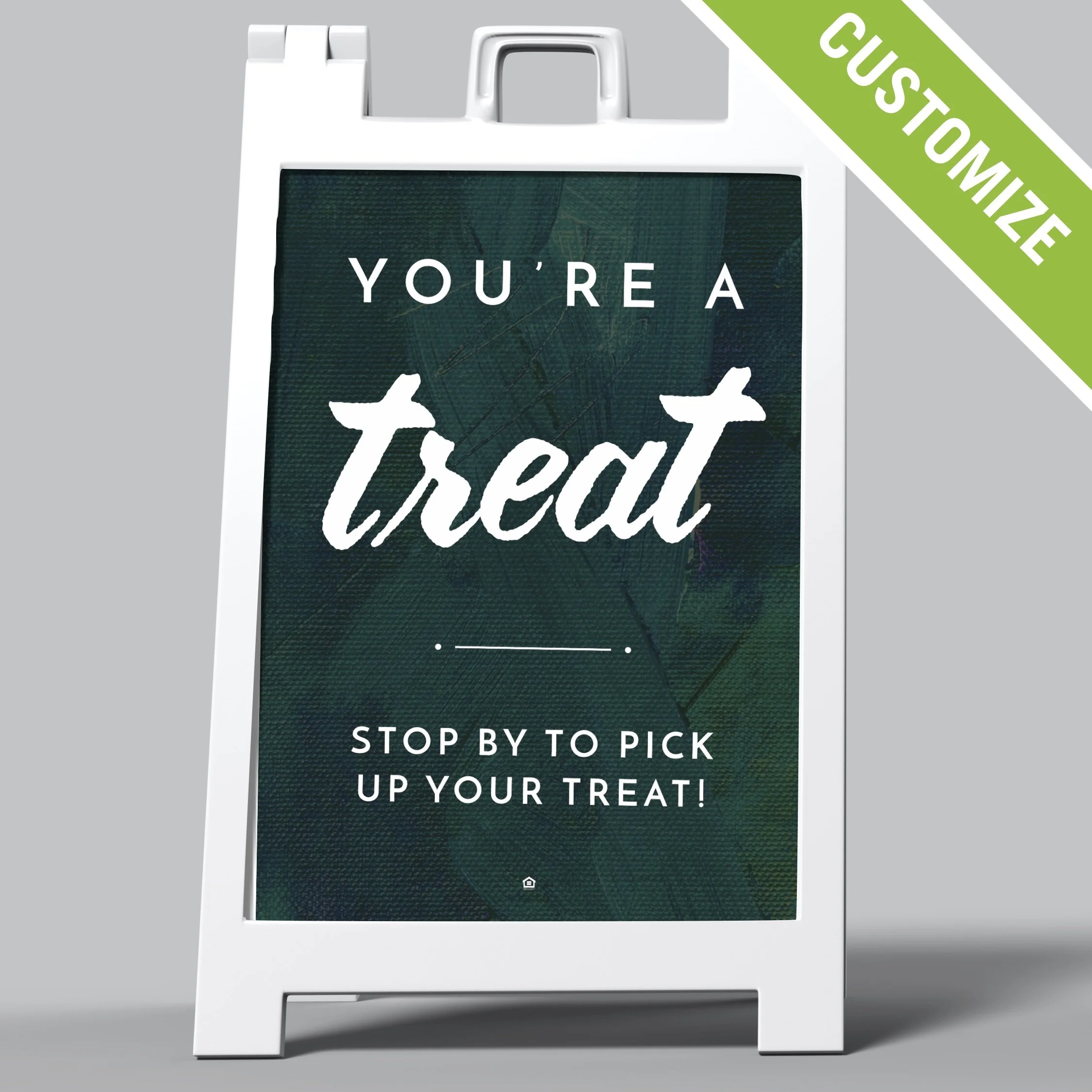 Customized A-Frame Sign: Pick Up A Treat [SH1111-C]