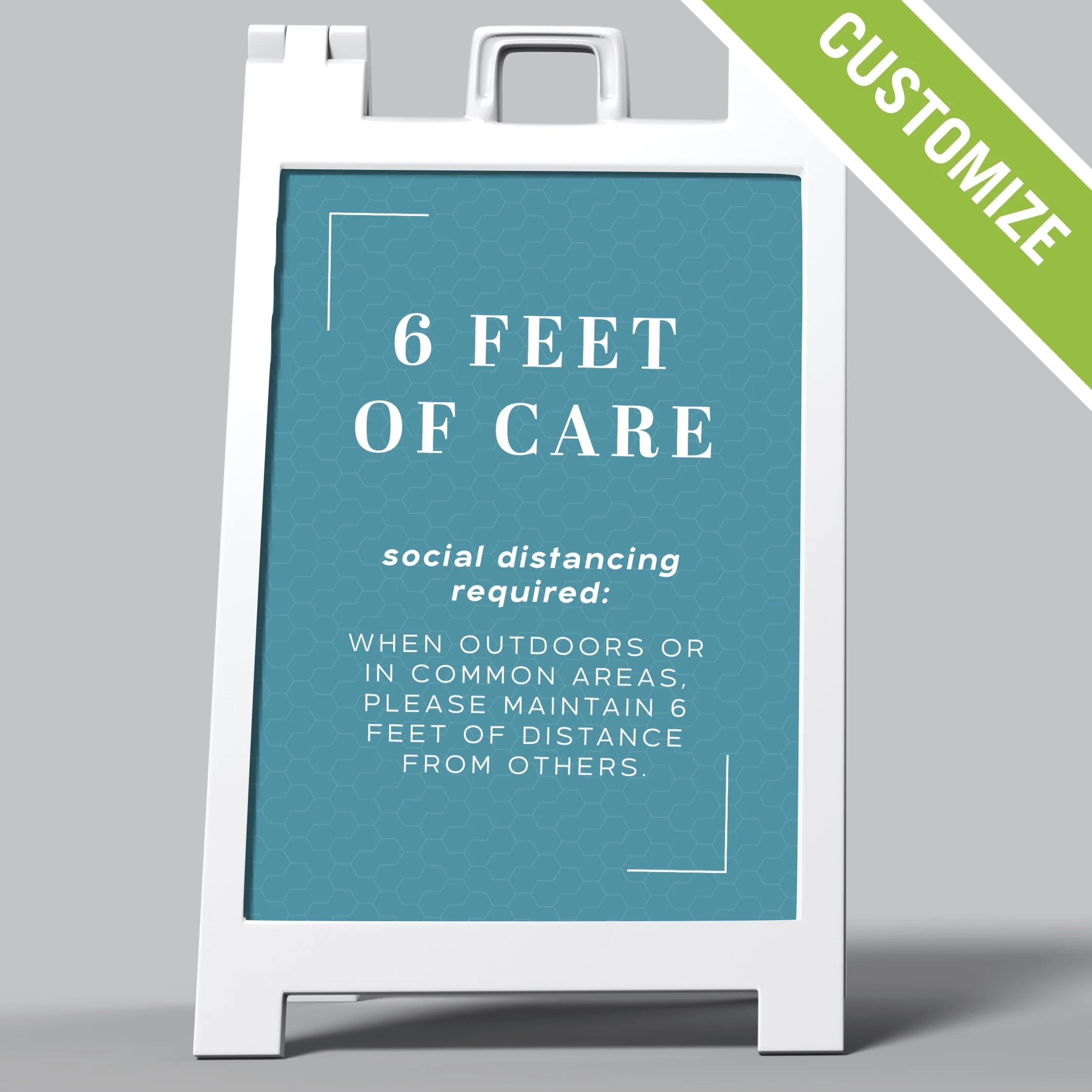Customized A-Frame Sign: Social Distancing [SH1108-C]