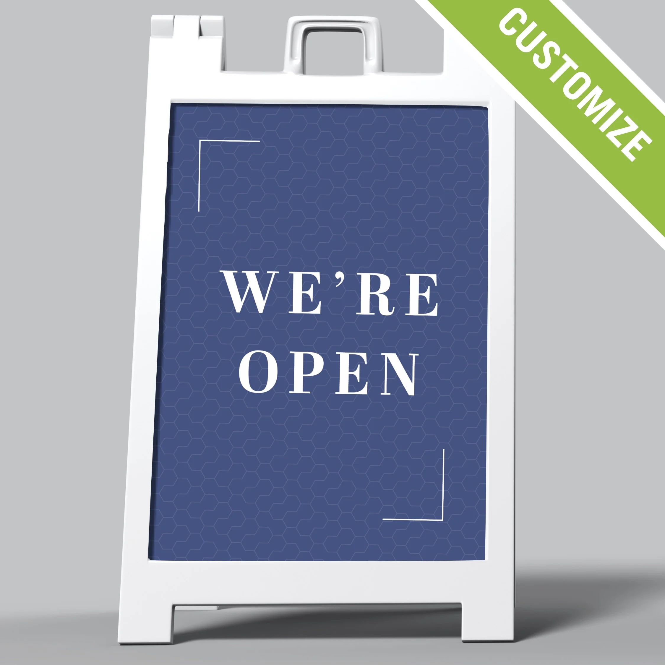 Customized A-Frame Sign: We're Open [SH1089-C]