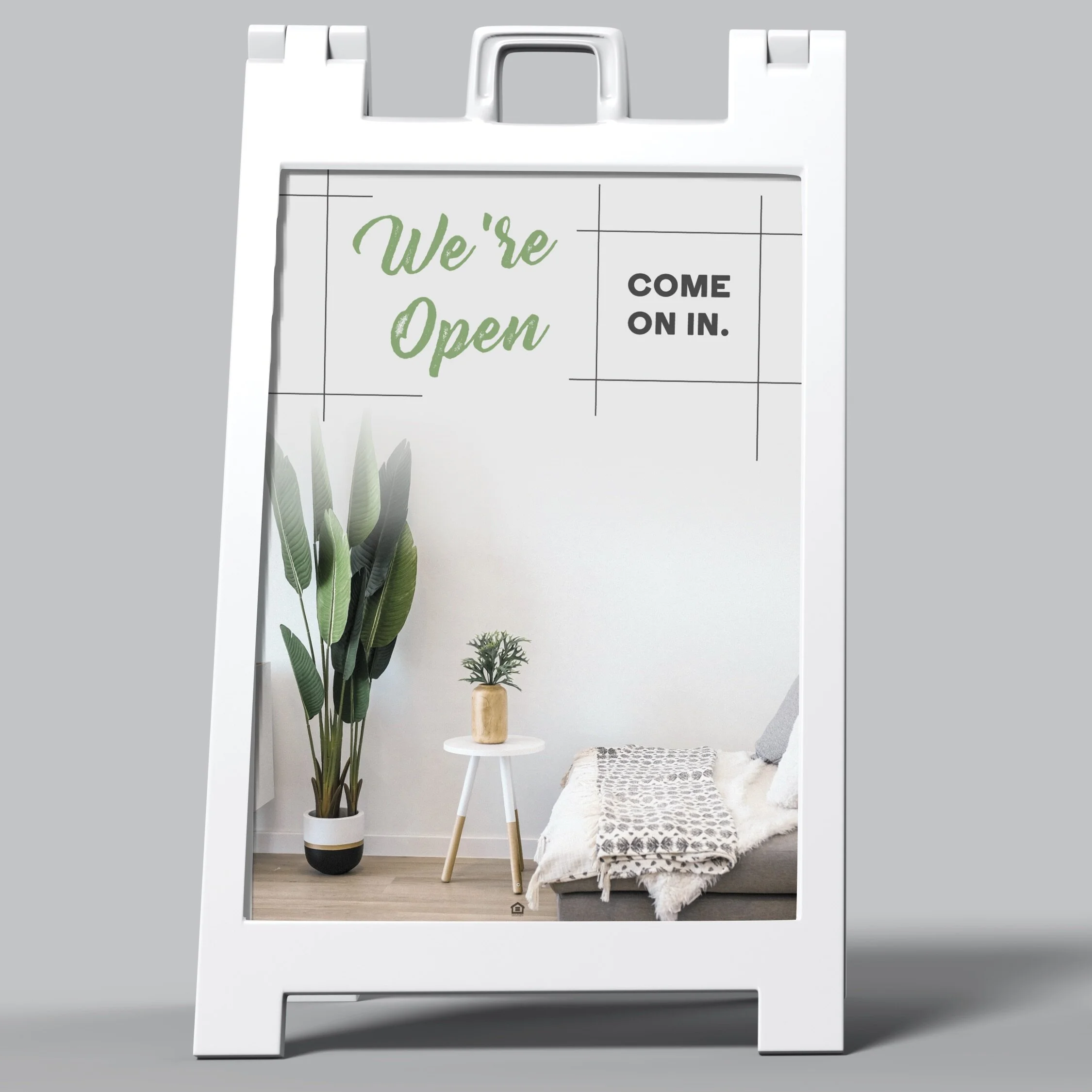 A-Frame Sign: Minimal We're Open [SH1090]