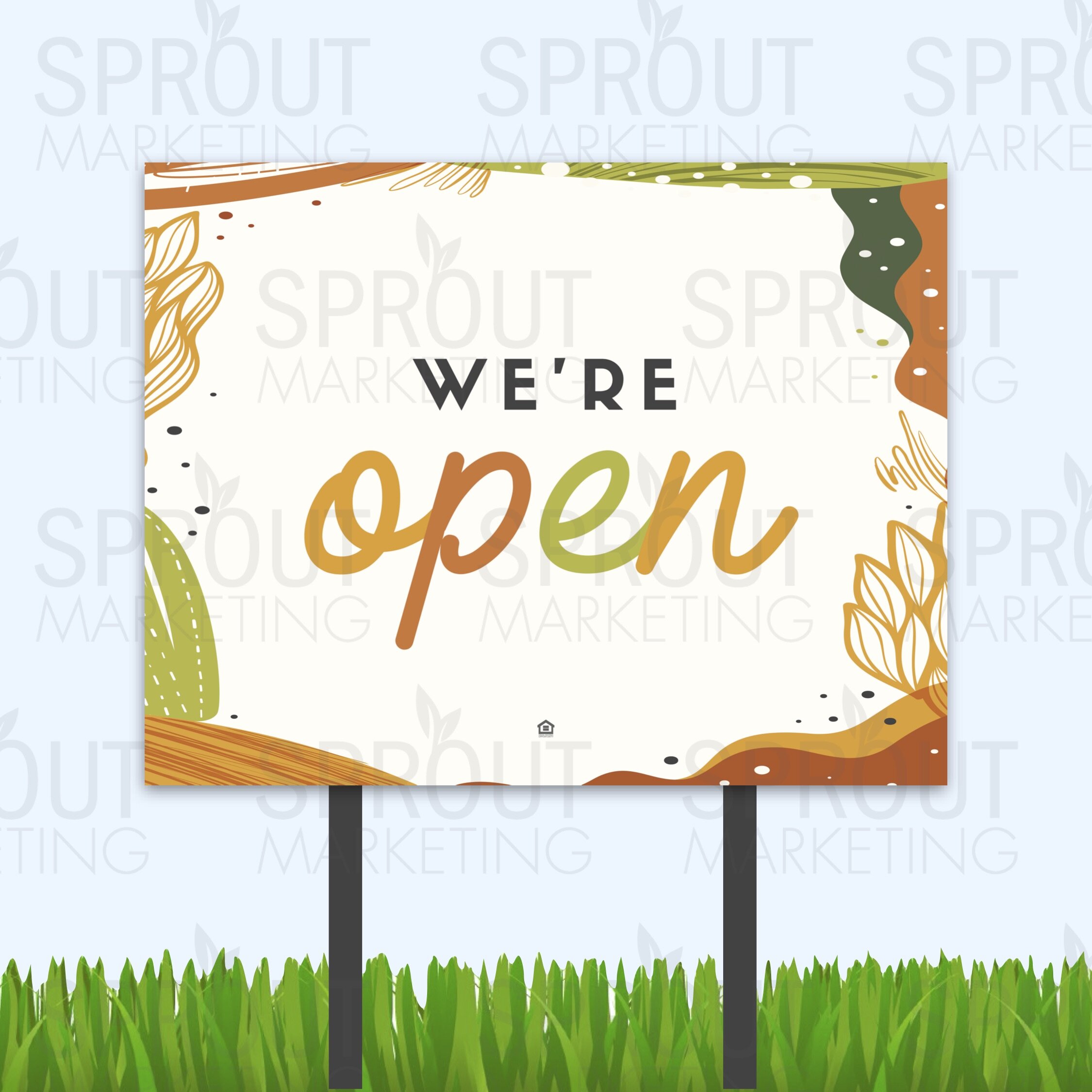 Bandit Sign: Drawn Fall We're Open [62128]