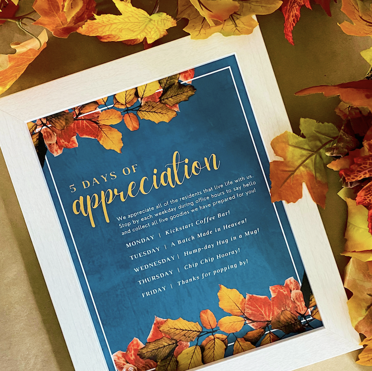 5 Days of Appreciation: Resident Appreciation Week made SIMPLE!