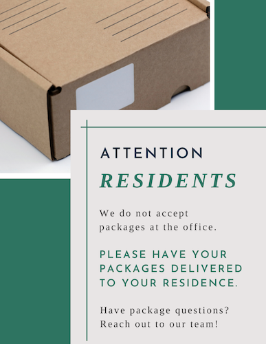 CA3318 - We DO NOT Resident Packages