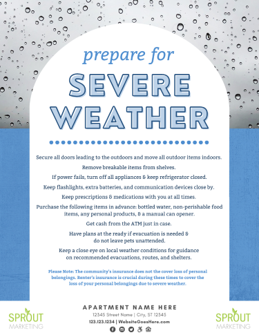 CA2661 - Severe Weather Prepare