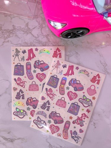 Stock Photo Pink Party Mock Up Barbie Stickers.jpg