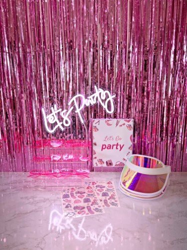 Stock Photo Pink Party Let's Party Visors (1).jpg