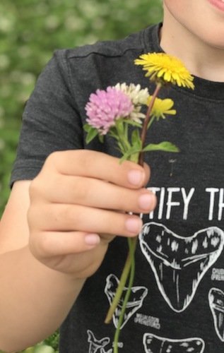 STOCK PHOTO KID WILD FLOWERS-SocialPage