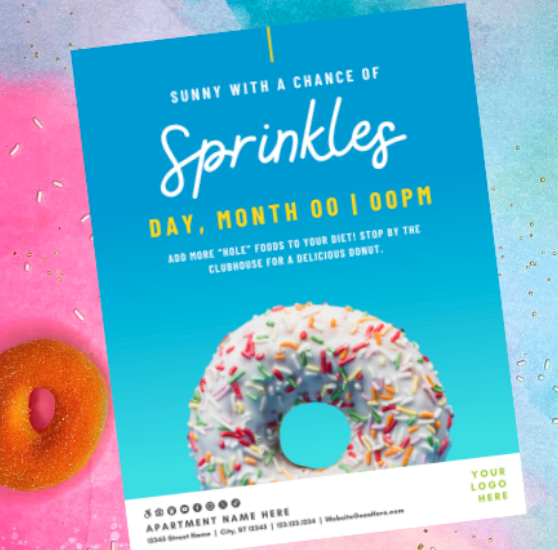 “Sunny With A Chance of Sprinkles” Donut Bar