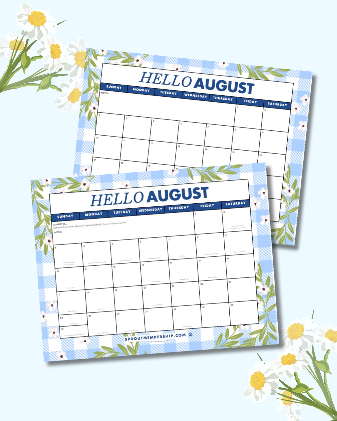 August Calendars