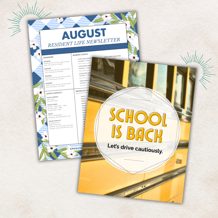 Newsletter Template &amp; Back to School Notice